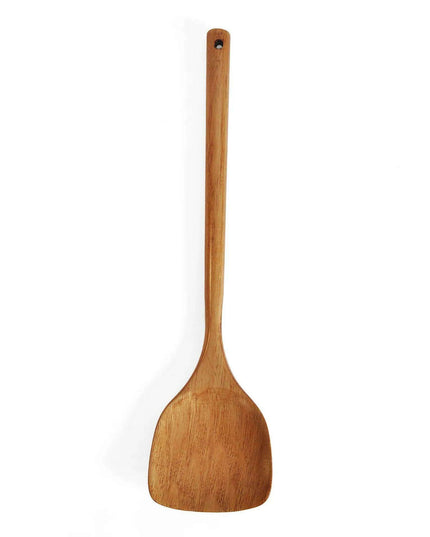 Premium Long-Handled Wooden Utensil Set with Non-Stick Coating for Effortless Cooking
