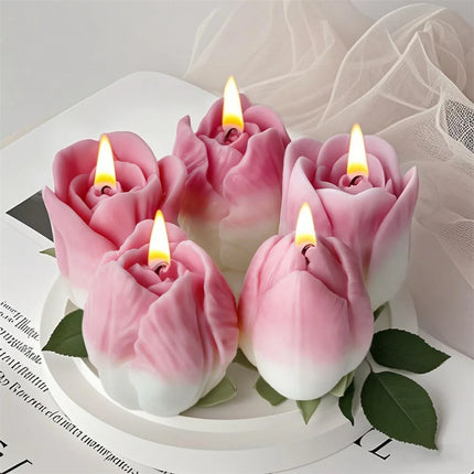 DIY Flowers Tulip Silicone Mold Handmade Scented Candle Plaster Resin Molds Homemade Cookies Chocolate Candy Baking Tool diy-flowers-tulip-silicone-mold-handmade-scented-candle-plaster-resin-molds-homemade-cookies-chocolate-candy-baking-tool