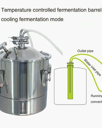 Precision Temperature-Controlled Stainless Steel Fermenter for Craft Beer and Wine Production