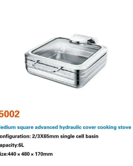 Regal Stainless Steel Chafing Dish Set with Hydraulic Warmer and Hot-Water Container