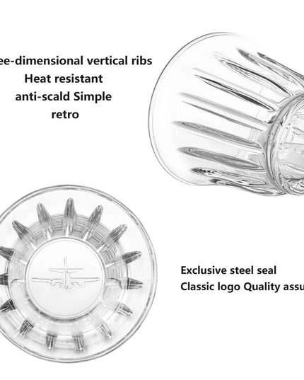 Luxury Borosilicate Glass Coffee Cup Set with Elegant Vacuum-Plated Finish