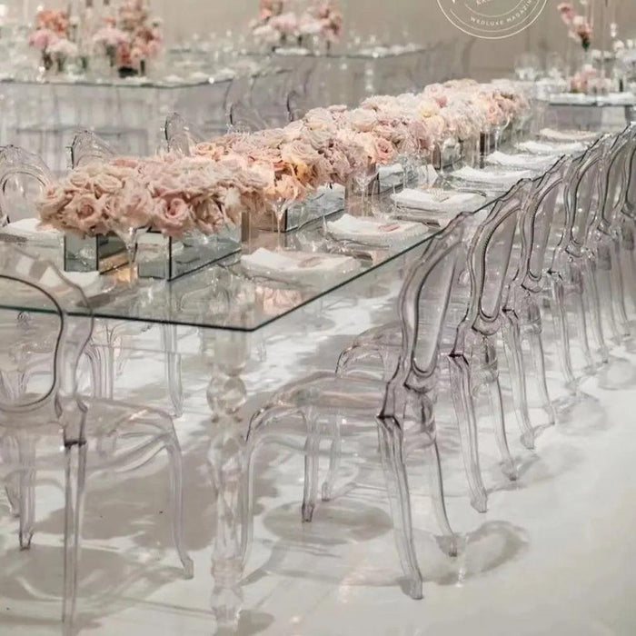 Sophisticated Clear Acrylic Dining Table: Modern Elegance for Contemporary Interiors