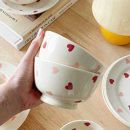 Romantic Heart-Shaped Ceramic Dinnerware for Memorable Dining Moments