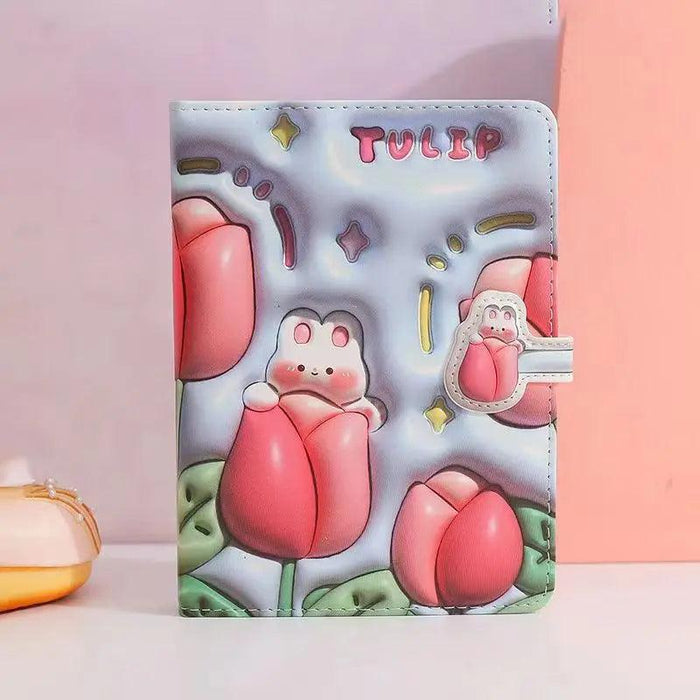 Bunny Planet Cartoon Notebook: Vibrant Pages, Magnetic Closure, and Student Planner