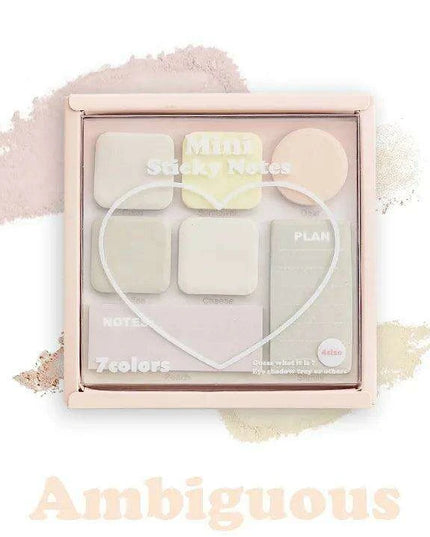 Elegant Macron Color Mini Sticky Note Set - Faint Secret Collection, 210 Sheets for Creative Expression and Everyday Reminders