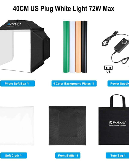 Portable Photography Softbox Studio Kit with Four Vibrant Backdrops