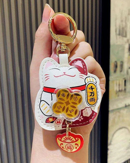 Lucky Cat Fortune Keychain - Whimsical Charm for Thoughtful Gifts