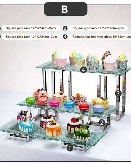 Elegant Stainless Steel Tea Buffet Stand for Sophisticated Entertaining