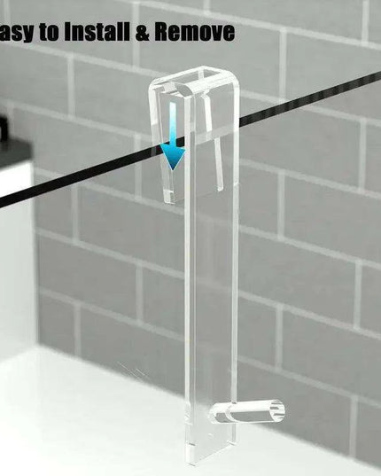 Frameless Acrylic Shower Door Organizer - Effortless Installation with No Drills Required