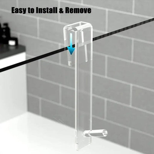 Acrylic Bathroom Shower Door Hooks - Hassle-Free Installation for Glass Doors