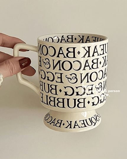 Whimsical Handcrafted French Coffee Cup and Saucer Set for Kids - Adorable Cartoon Design, Ideal for Breakfast and Tea Gifts