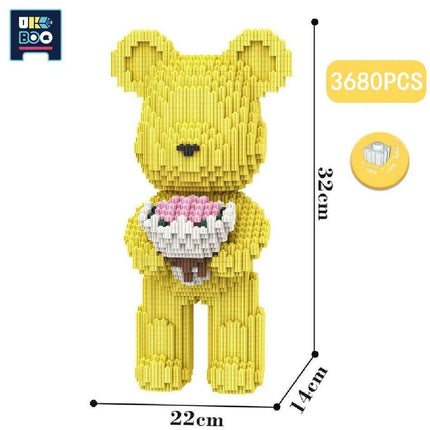 Adorable Bear Cub Building Block Set with Easy Storage - Inspire Creativity and Learning