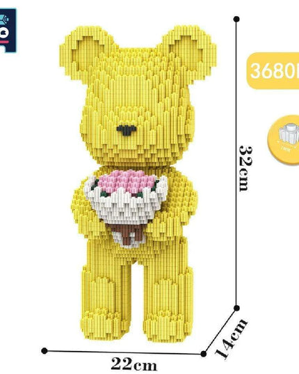 Adorable Bear Cub Building Block Set with Easy Storage - Inspire Creativity and Learning