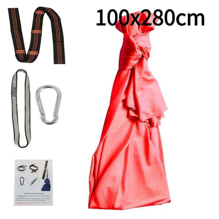 Versatile Nylon Swing Hammock for Sensory Therapy and Relaxation with Yoga Belts