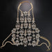Crystal Rhinestone Bralette with Chic Geometric Body Chain