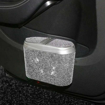 Elegant Diamond-Inspired Car Trash Bin for Stylish Travel