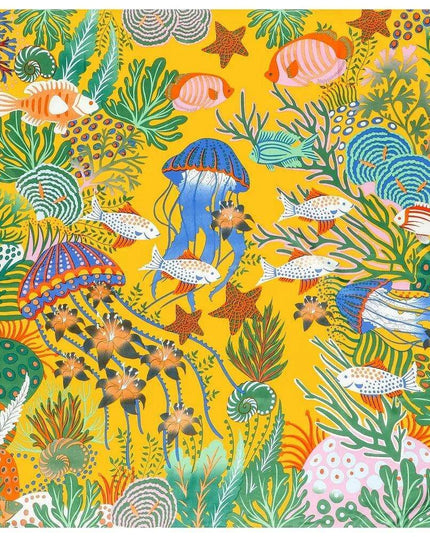 Oceanic Charm Twill Silk Scarf – 130cm Fashion Accessory for Elegant Women