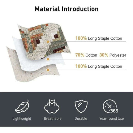 Reversible Floral and Plaid Quilt Set for California King - 100% Cotton Bedspread with Pillow Covers, Easy Care