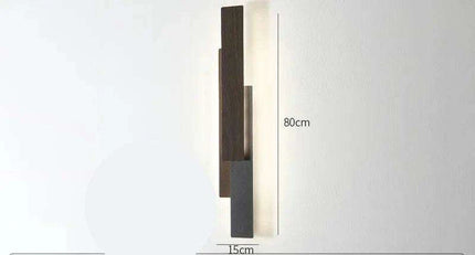 Elegant Walnut Wood Remote-Controlled Wall Sconce for Modern Home Illumination