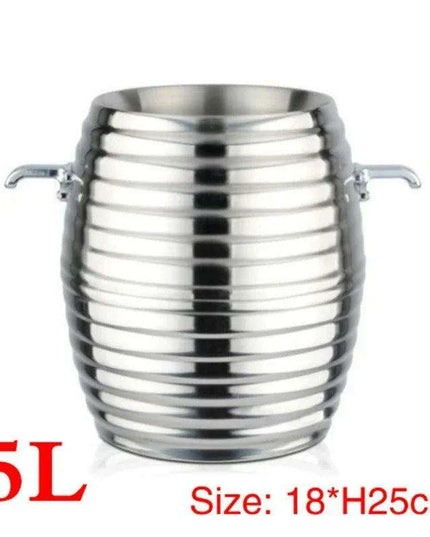 Elegant Stainless Steel Deer Head Beverage Chiller - Premium Ice Bucket