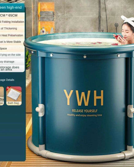 Luxury Foldable Spa Bathtub with Steam Cover - Transform Your Home into a Relaxation Oasis