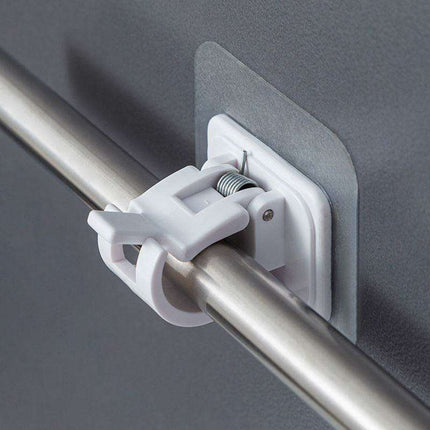Heavy-Duty Waterproof Curtain Rod Brackets with Easy Peel-and-Stick Installation