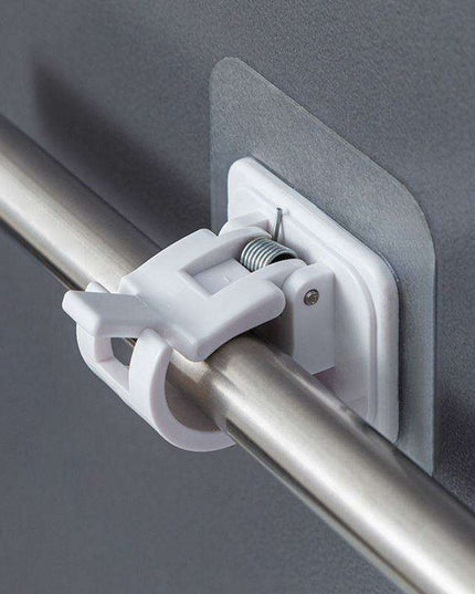 Heavy-Duty Waterproof Curtain Rod Brackets with Easy Peel-and-Stick Installation
