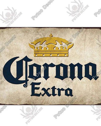 Retro Beer Sign Metal Wall Decor - Timeless Home Bar and Garage Accent