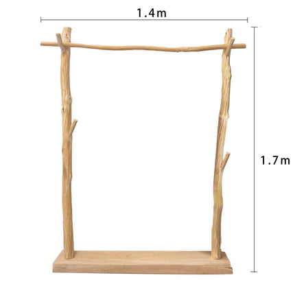 Hongding2 Japandi Style Clothes Rack - Stylish Wood Design & Display