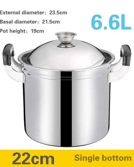Induction-Ready Extra-Large Stainless Steel Cooking Pot - Heavy-Duty and Versatile