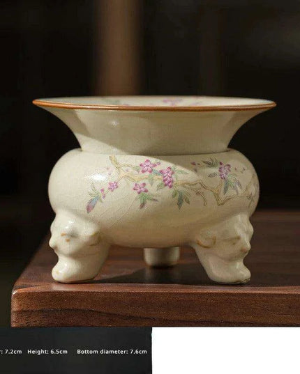 Elegant Beige Ru Kiln Tea Infuser Pot - Transform Your Brewing Experience