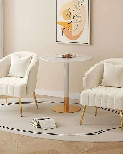 Chic Cream Velvet Lounge Armchair