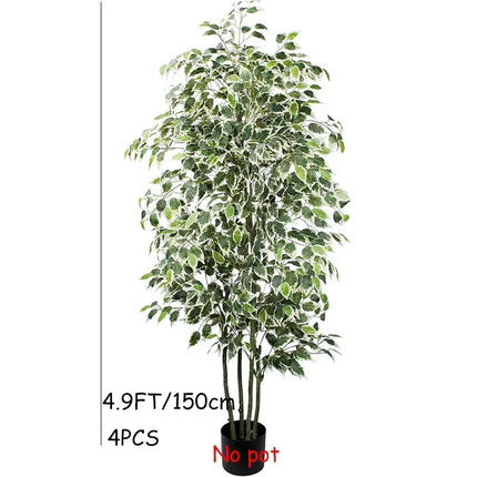 3-6FT Large Artificial Ficus Tree Fake Palm Plants Real Touch Plastic Faux Banyan Tree for Home Garden Shop Party Decor 3-6ft-large-artificial-ficus-tree-fake-palm-plants-real-touch-plastic-faux-banyan-tree-for-home-garden-shop-party-decor