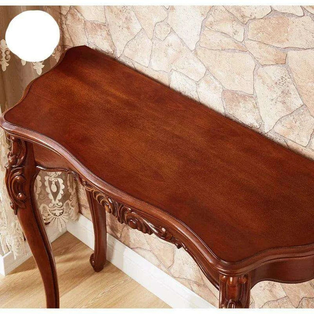 Elegant Vintage Solid Wood Console Table for Hallway – Timeless European Charm