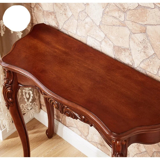 Chic European Style Solid Wood Console Table - Vintage Hallway Decor