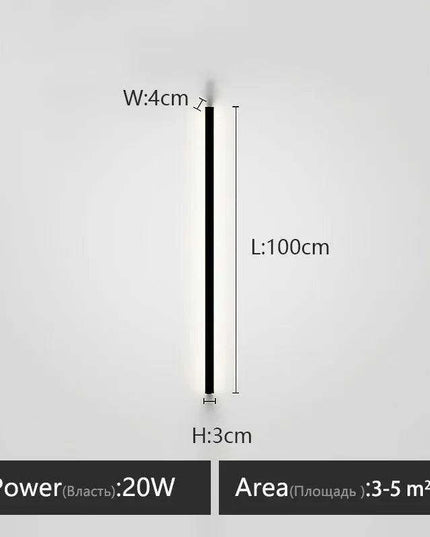 Sleek Scandinavian LED Wall Sconce with Customizable Lighting Options