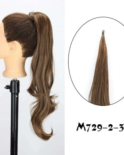Elegant 30-Inch Wavy Synthetic Hair Extension Ponytail for Effortless Glam
