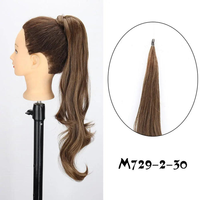 Elegant 30-Inch Wavy Synthetic Hair Extension Ponytail for Effortless Glam
