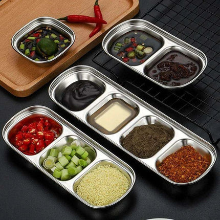Elegant Stainless Steel Condiment Serving Set for Entertaining and BBQ Gatherings