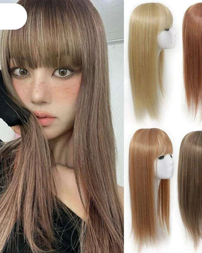 Bangs & Volume: Clip-In Hair Topper for Instant Transformation