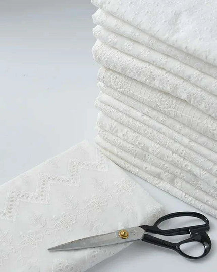 Elegant 100% Cotton White Lace Material