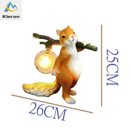 Nordic Modern Minimalist Squirrel LED Table Lamp Bedroom Living Room S