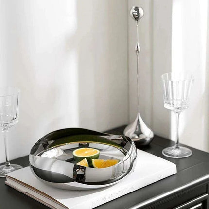 Scandinavian Elegant Stainless Steel Bowl for Salads and Fruits