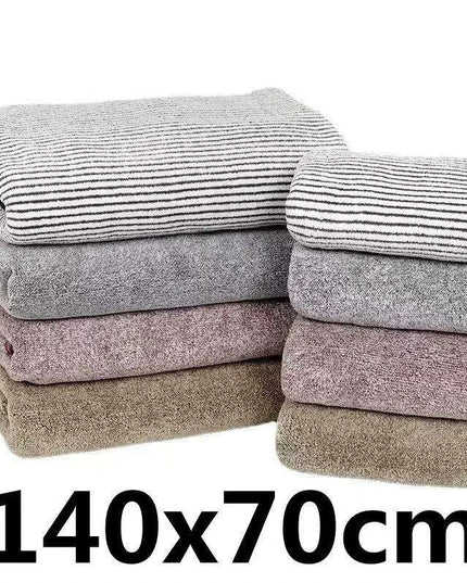 Plush Bamboo Charcoal Coral Velvet Bath Towels - Ultra-Soft, Quick-Drying Microfiber Sets for Adult Relaxation and Home Use
