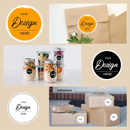 Custom Large Round Stickers — Personalized Logo Labels for Weddings, Events & Business