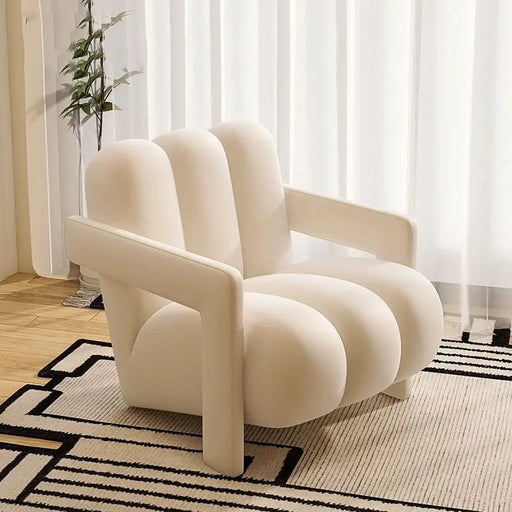 Japanese Cream Style Single Sofa Chair - Modern Living Room Furniture
