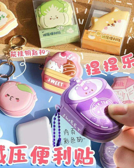 Whimsical Mini Notebook Set with Fun Sticky Tabs & Cute Note Adhesives