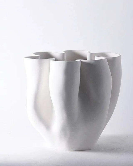 Elegant Open Fold Ceramic Vase - Modern Home Décor Essential