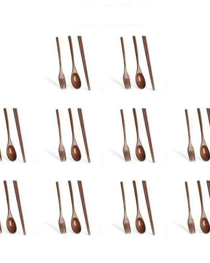 Eco-Chic Japanese Dining Set: Elegant Wooden Spoon & Chopsticks for Gourmet Experiences
