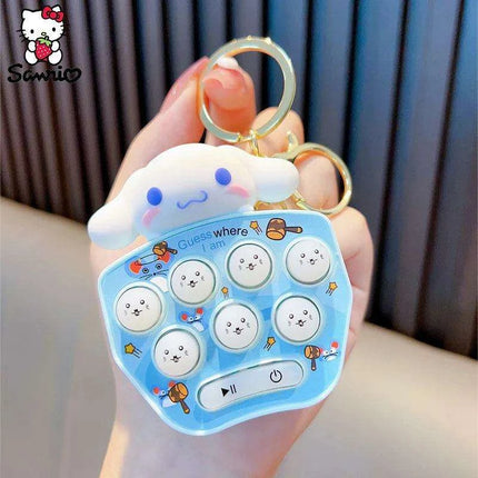 Sanrio Whack A Mole Keychain: Adorable Portable Stress Reliever for Fun Anywhere